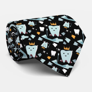 Cute Dentist Dental Hygienist Tooth Mönster Black Slips