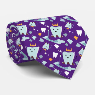 Cute Dentist Dental Hygienist Tooth Mönster Lila Slips
