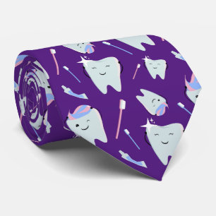 Cute Dentist Dental Hygienist Tooth Mönster Lila Slips