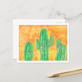 Cute Desert Cactus Vykort