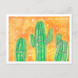 Cute Desert Cactus Vykort