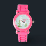 Cute Desert Llama Personlig Girl's Armbandsur<br><div class="desc">Utformning av Cute-öknen.</div>
