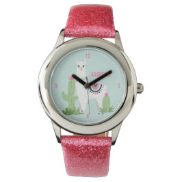 Cute Desert Llama Personlig Girl's Armbandsur