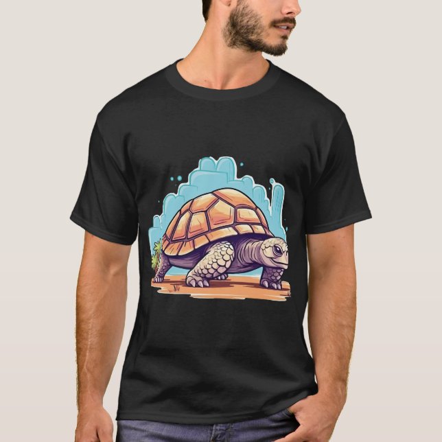 Cute Desert Tortoise T Shirt (Framsida)