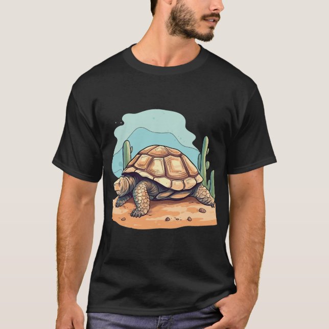 "Cute Desert Tortoise T Shirt (Framsida)