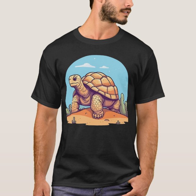 Cute Desert Tortoise T Shirt (Framsida)