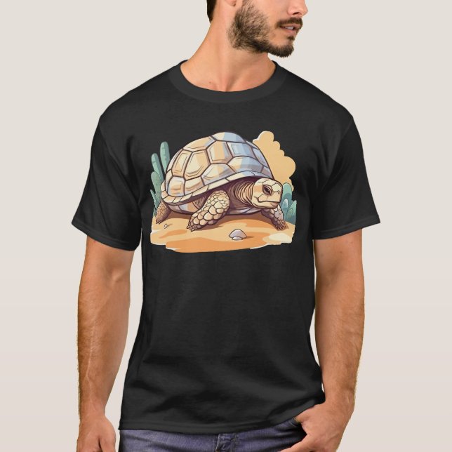 Cute Desert Tortoise T Shirt (Framsida)