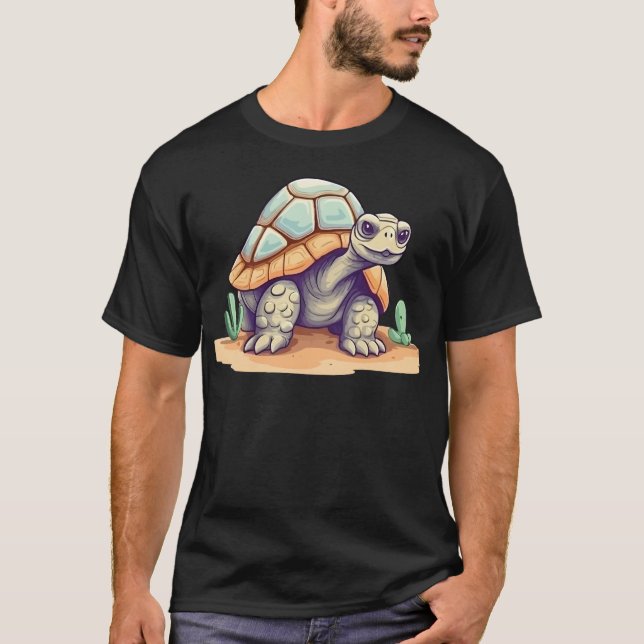 Cute Desert Tortoise T Shirt (Framsida)