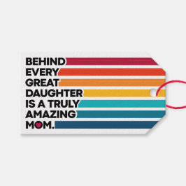 Cute Design Expresstext för Mors dag Presentetikett