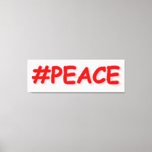 Cute Design för "#PEACE". Köp nu Canvastryck