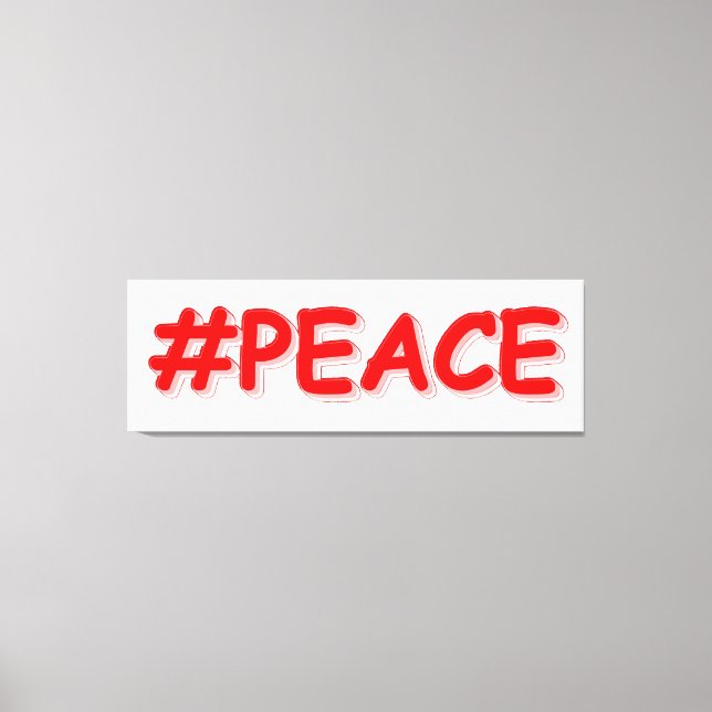 Cute Design för "#PEACE". Köp nu Canvastryck (Framsida)