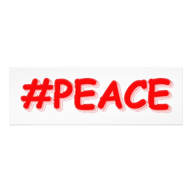 Cute Design för "#PEACE". Köp nu Fototryck (Framsidan)