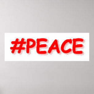 Cute Design för "#PEACE". Köp nu, Kanvastryck Poster