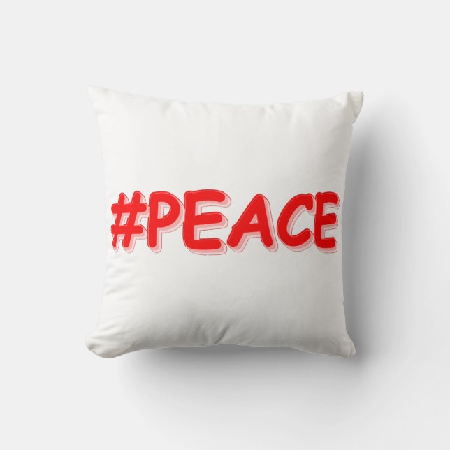 Cute Design för "#PEACE". Köp nu Kudde (Framsida)