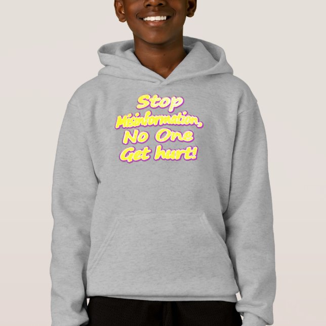 Cute Design för "Stoppa felinformation". Köp nu T Shirt (Framsida)