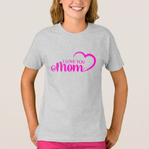 Cute Design I Mamma-text för Kärlek för Mors dag T Shirt