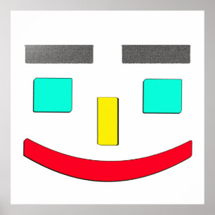 Cute Design "Lycklig Ansikte". Köp nu Poster