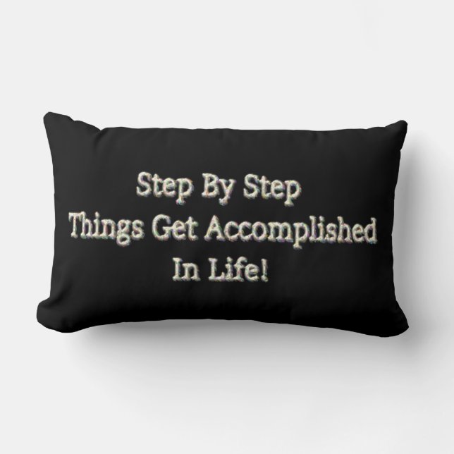 Cute Design med "steg för steg". Köp nu Lumbarkudde (Framsida)