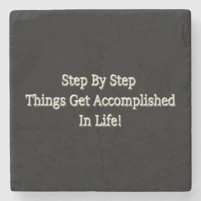 Cute Design med "steg för steg". Köp nu Stenunderlägg (Framsidan)