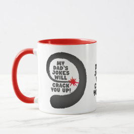 Cute Design Text Min Pappa skämtar kommer att slå Mugg