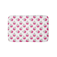 Cute Dessert Bright Rosa Cupcoa Mönster