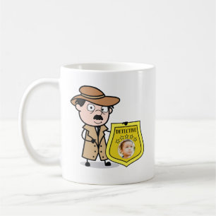Cute Detektiv Kids Photo Kaffemugg