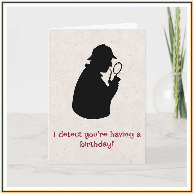 Cute Detektive Theme Birthday Kort (Skapare uppladdad)
