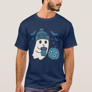 Cute Detroit Football Spöken Halloween T Shirt