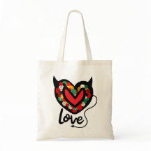 Cute Devilish Kärlek Tote Bag