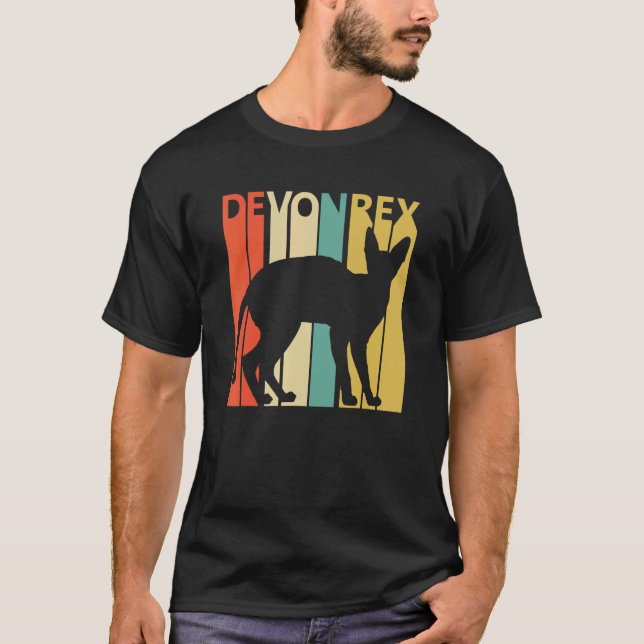 Cute Devon Rex Cat T Shirt (Framsida)
