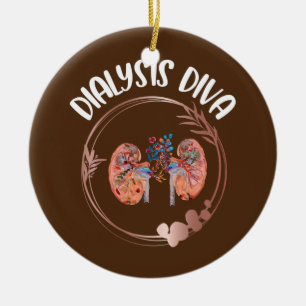 Cute Dialys Nurse Kidney Art Transplant Tech Julgransprydnad Keramik