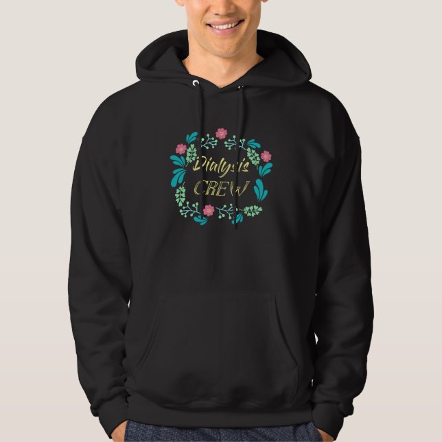 Cute Dialysis Crew Nephrology Hemodialysis tech Nu Hoodie (Framsida)