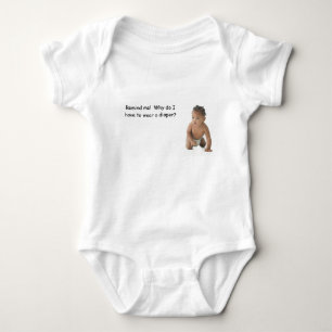 Cute Diaper Baby Covering T Shirt