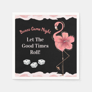 Cute Dice Bra TImes Roll Rosa Flamingo Bunco Pappersservett