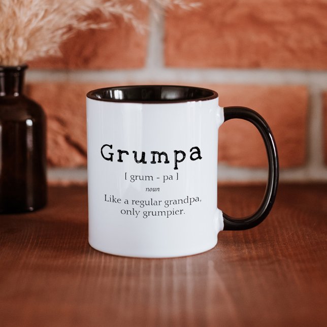 Cute Dictionary Grumpa Grandfather Grandpa Gift Mugg (Skapare uppladdad)
