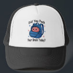 Cute “Did You Pack Your Brain Today?” Brain Pun Keps<br><div class="desc">Get a laugh with this kawaii-style brain-in-a-backpack design asking,  “Did You Pack Your Brain Today?” Perfect for teachers,  students,  coworkers,  and anyone who faces daily brain fog! Available with black or white text for a crisp look on light or dark merchandise. Great for T-shirts,  mugs,  tote bags,  and more.</div>