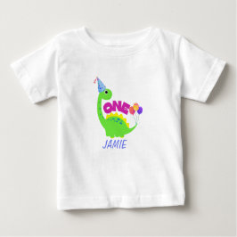 Cute Dino 1-födelsedagspojke T Shirt