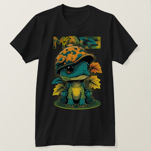 Cute Dino-Frog 2 T Shirt (Design framsida)