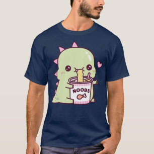 Cute Dino Kärlek Instant Noodles T Shirt