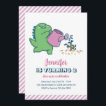 Cute Dino  Kids Dinosaur Birthday Inbjudningar<br><div class="desc">För barn för rutdesign,  pojkar eller flickor som kärlek dinosaur,  dino-tecknad,  T-rex och andra dinosauriarter. Perfekt för födelsedagsfest av Jurassic-tema. Du kan anpassa ordalydelsen så att den passar för andra tillfällen.</div>