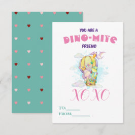 Cute Dino-mite Dinosaur Friend Valentines klass