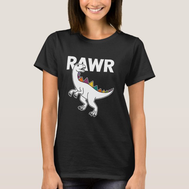 Cute Dino Rawr Dinosaur Roaring Funny Kid Dino-bil T Shirt (Framsida)