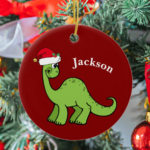 Cute Dinosauer jul Julgransprydnad Keramik