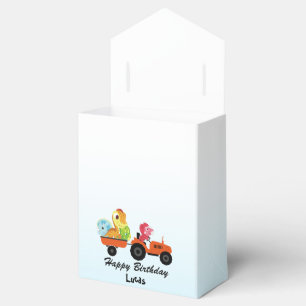 Cute dinosauer-traktorpojken Back to school Birthd Presentaskar