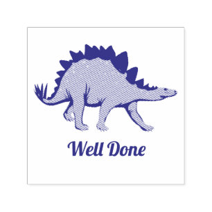 Cute dinosauer Välfärd lärare i frimärke Självfärgande Stämpel
