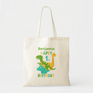 Cute Dinosaur 1:a födelsedagen Tygkasse