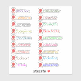Cute Dinosaur Anpassningsbar Många Namn Stickers Klistermärken