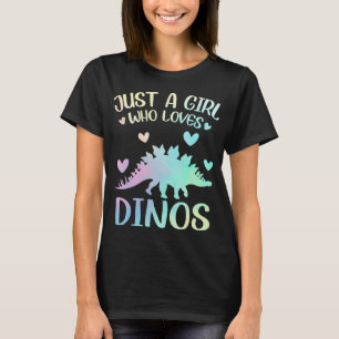 Cute Dinosaur är bara en flicka som Kärlek Dinos T Shirt