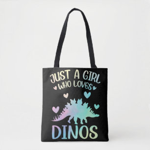 Cute Dinosaur är bara en flicka som Kärlek Dinos Tygkasse