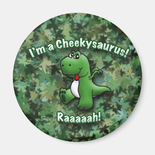 Cute Dinosaur är en Cheekysaurus Magnet (Framsidan)